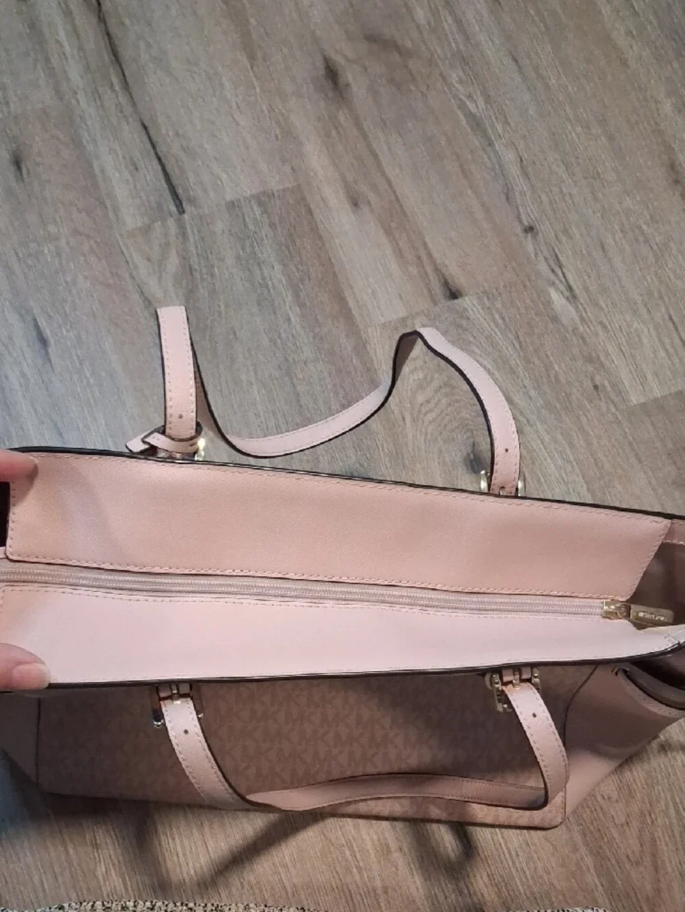 Michael Kors Blush Logo Tote with Gold Hardware